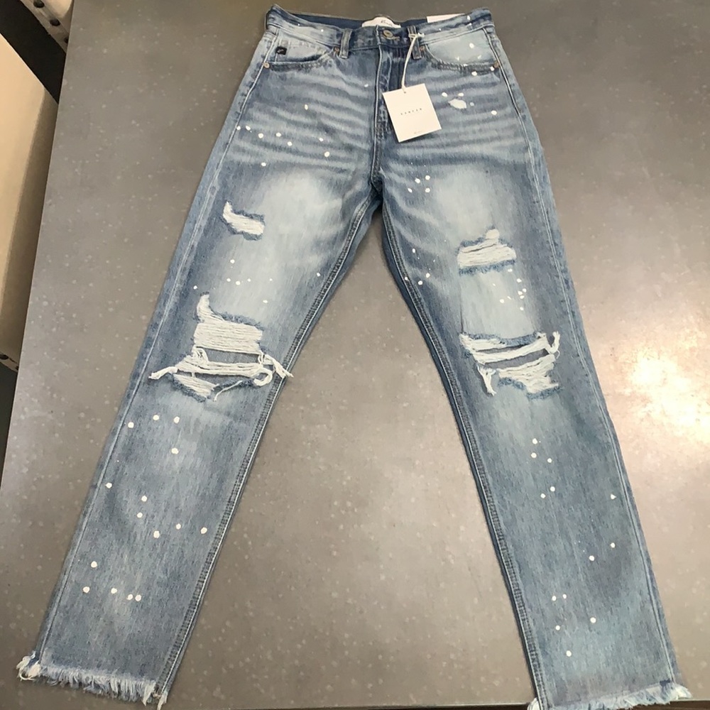 NWT Kancan jeans. Size 24, distressed straight leg fit. Never worn. - Picture 3 of 8